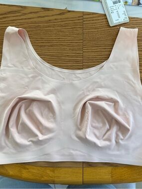 Amonea 2XL Soft Scoop Wireless Seamless Bralette in Pink Blush Great Post Op Bra